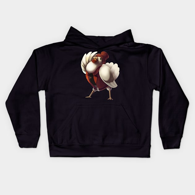 Classy Chicken Kids Hoodie by jboyano